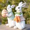 Easter Bunny Decorations Spring Home Decor Bunny Figurines(Easter White Rabbit 2pcs)